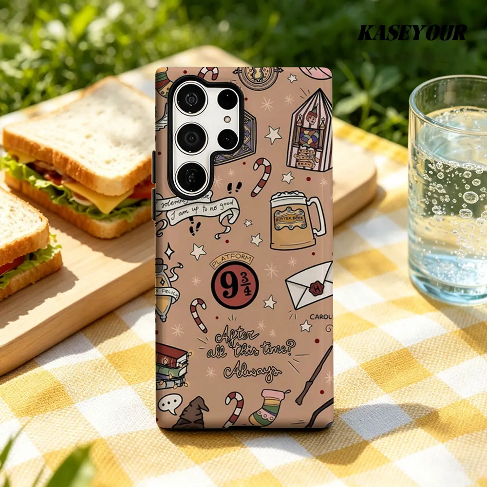 HP Magic For Samsung Galaxy Phone Case S23 A57 S20 S25 FE S26 Plus S24 Ultra A56 A37 2-IN-1 Shockproof Bumper