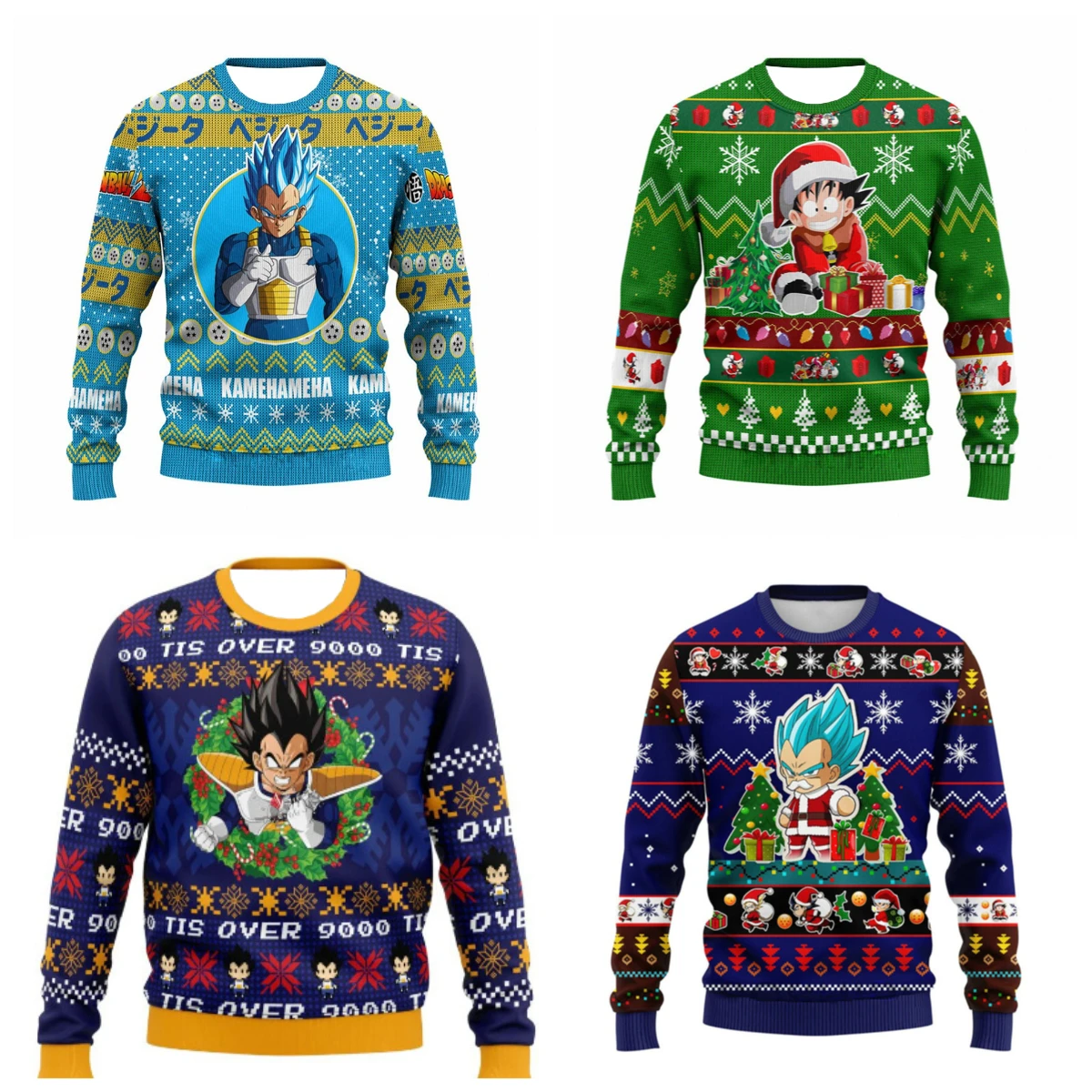 

Dragon Ball Anime Autumn Men's Sweater Pullover Chrismas Style Round Neck Cardigan Sweater Fashion Long Sweatshirt Tops Gifts