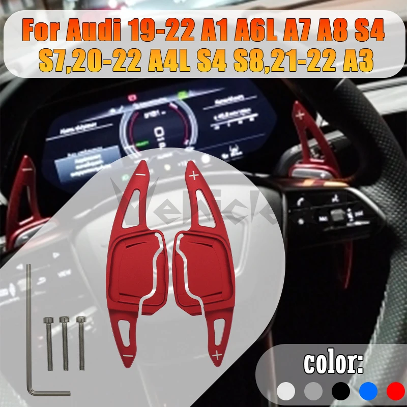 

Car Steering Wheel Paddle Shifter DSG Extension Gear Accessories For Audi A1 A6L A7 S4 S7 19-22 A4L S4 S8 20-22 A3 21-22