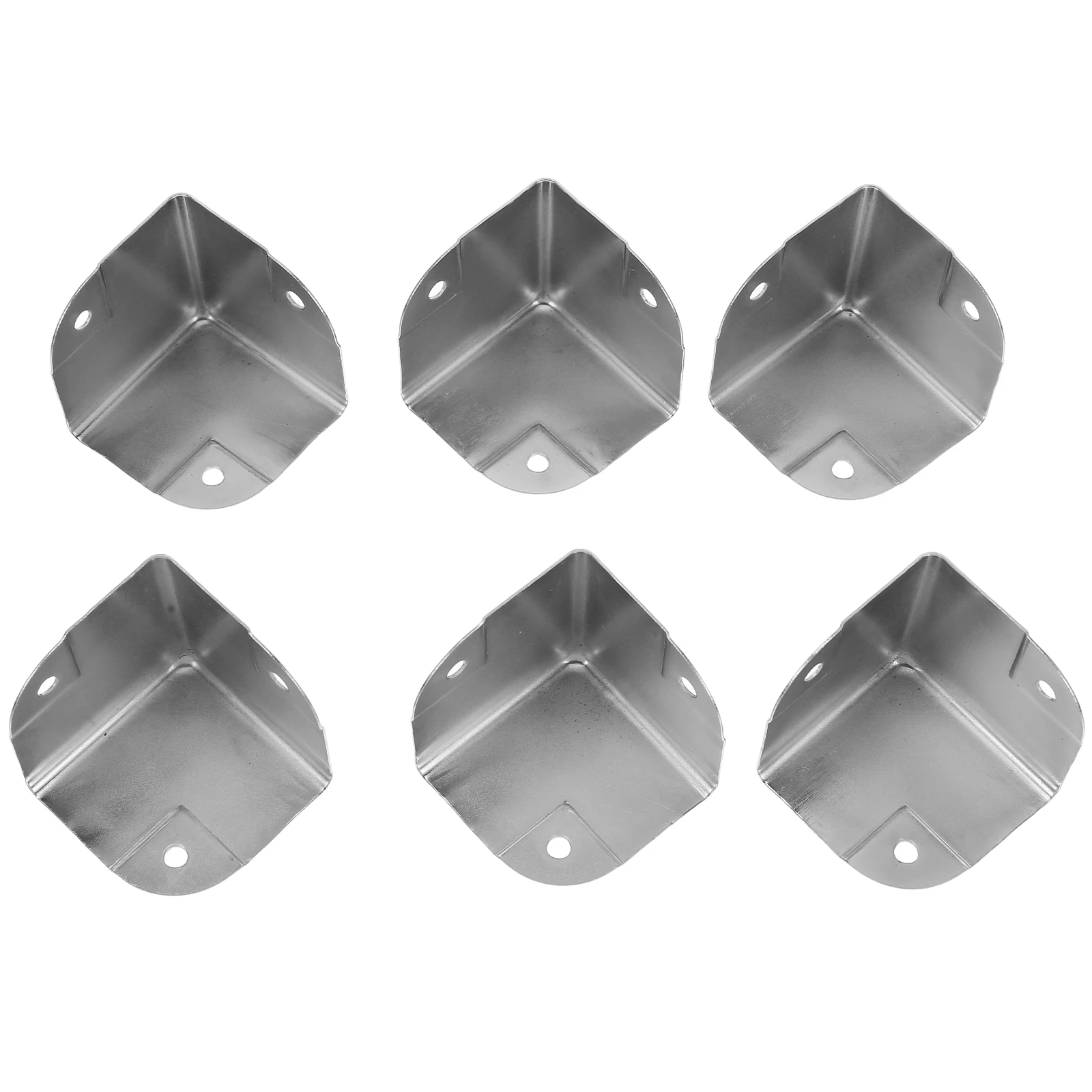 

6pcs Electroplated Corner Protectors Silver Metal Edge Guards For Luggage Furniture Protection Box Corner Brackets Hardware