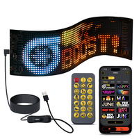 Car LED Sign Bluetooth APP LED Matrix Pixel Panel Night Light DIY Programmable Flexible Scrolling Advertising LED Display USB 5V