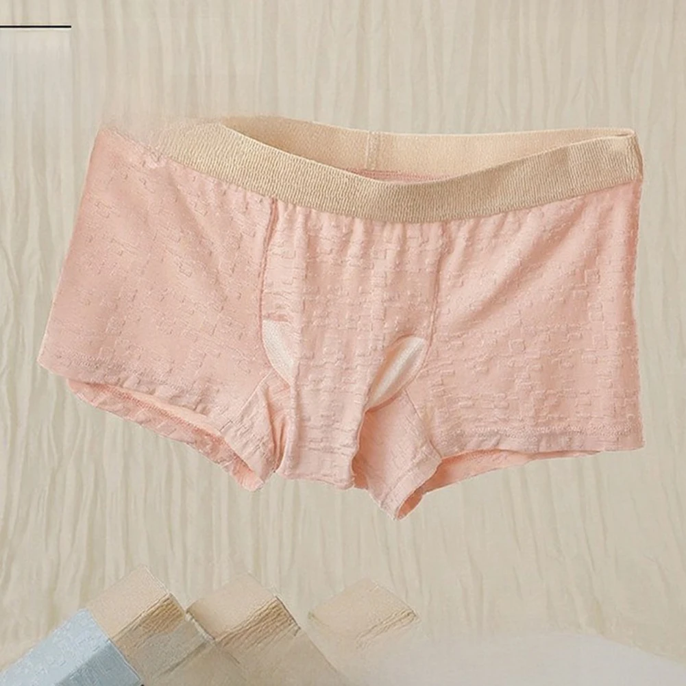 Men Separation Scrotum Bag Boxer Shorts Cotton Modal Breathable Panties Elastic Sexy Underwear Soft Comfortable Underpants