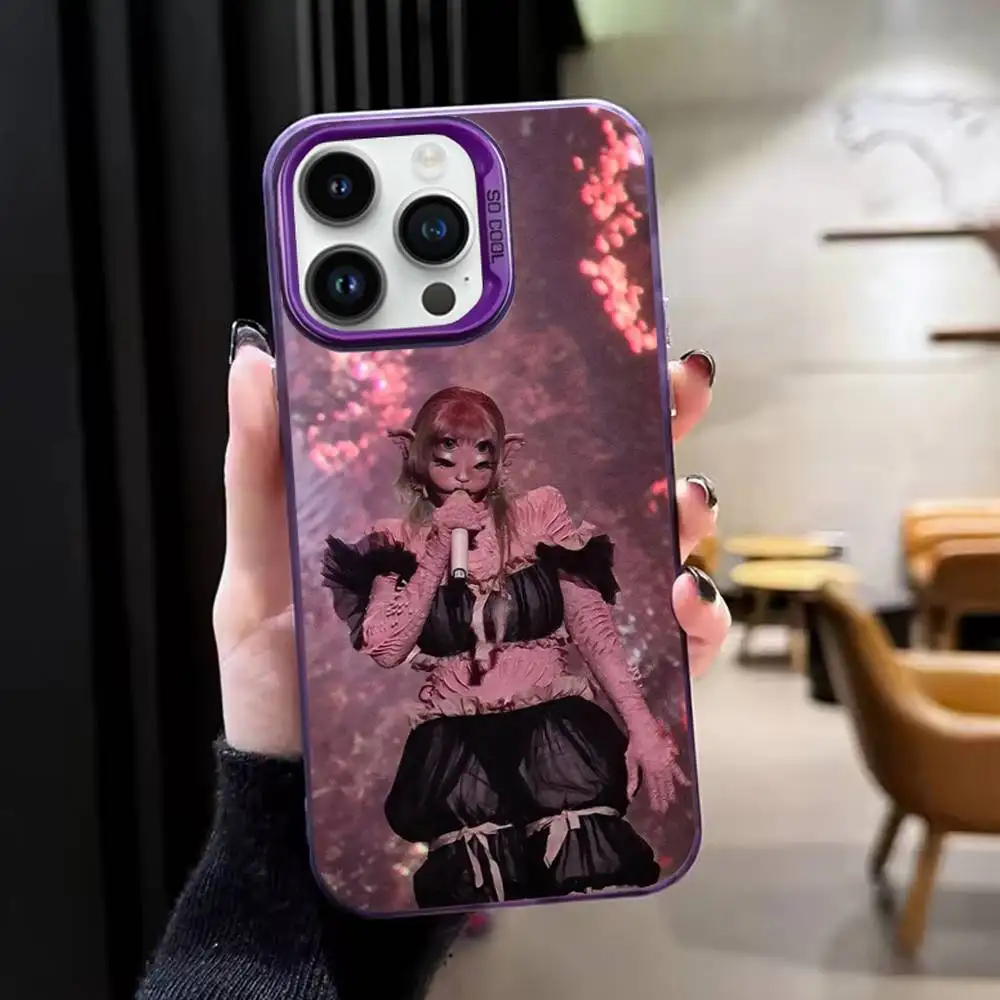 M-Melanie Singer MartinezS Capa de telefone para iPhone 17,16,15,14,13,12,11, Mini, Pro, E, SE4, XS, MAX Purple Candy Matte Cover