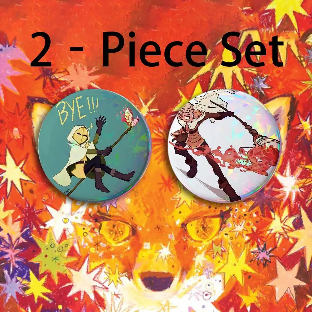 T-The O-Owl House Hunter Button Pin Single Pack Anime Merch for Ita Bags Badge Collectible Buttons