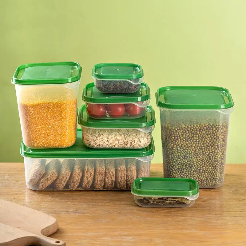 

17 шт./компл., набор коробок для сохранения свежести, пластиковый ланч-бокс, кухонный холодильник, ингредиент, упаковка, ланч-бокс для микроволновой печи