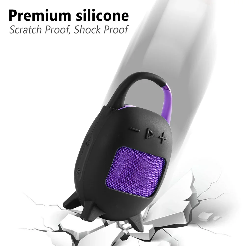 for JBL Clip 5 Silicone Case Shockproof Protective Stand Up Carrying Cover