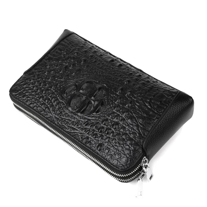 Genuine leather Crocodile Skin Men's Handbag Wallet Card Bag sacoches hommes cartera hombre sac a main mens bag clutch bag