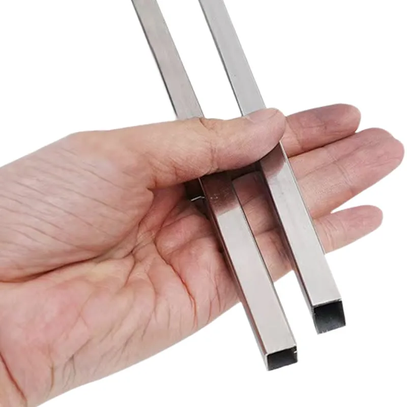 316L Stainless Steel Square Tube Pipe 19x19 20x20 25x25 30x30mm Wall Thickness 1 1.5 2mm Rust Proof for Sliding Rails