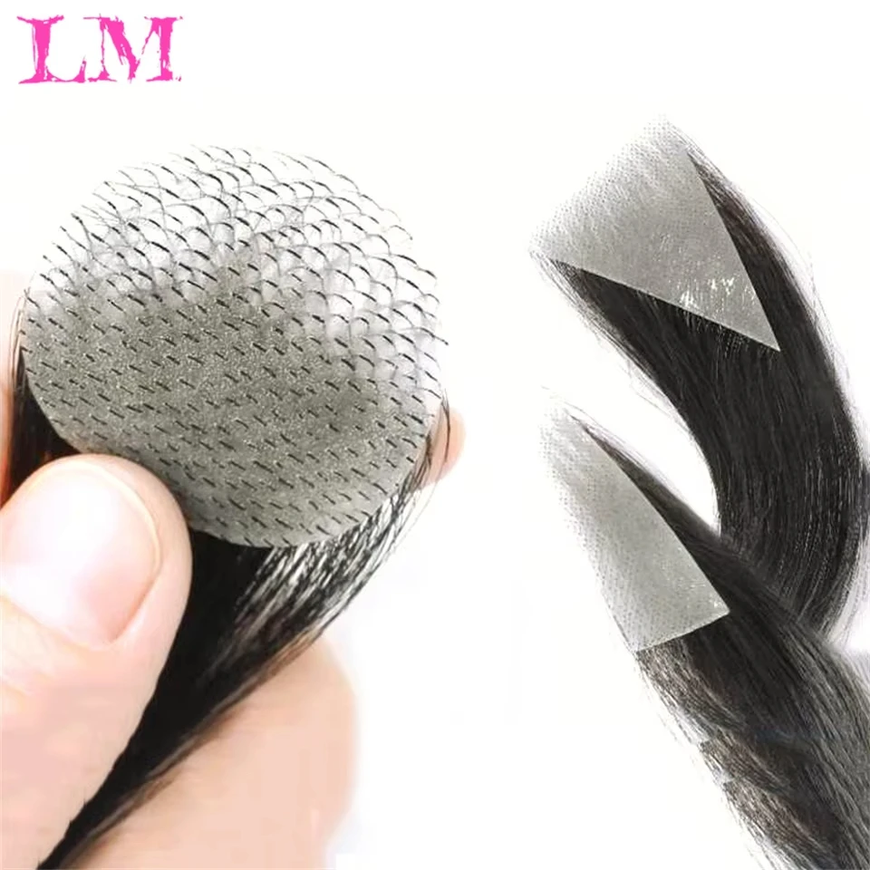 LM Natural Human Hair Bangs for Women 100% Real Human Hair Fringe Clips in Extensions Korean Side Bangs False Bangs