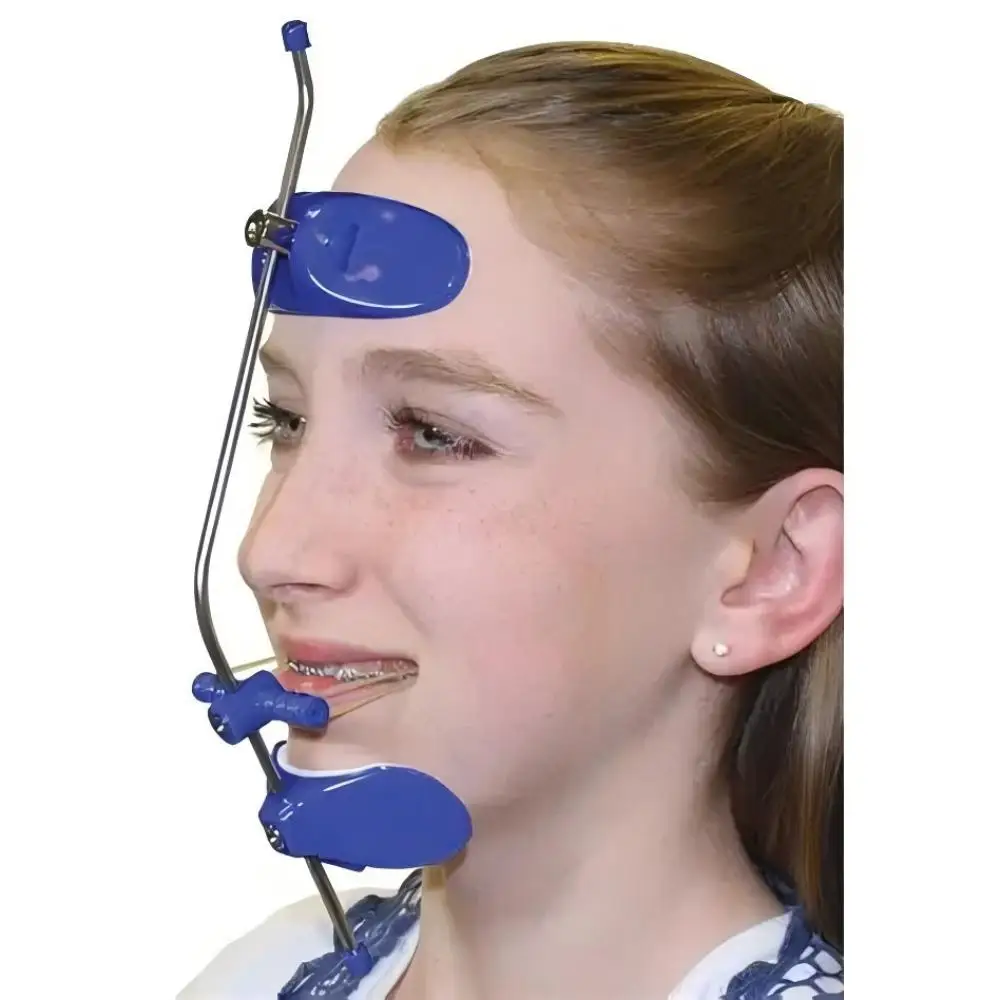 Orthodontic Face Mask with Headgear Adjustable Double Rod Protraction Appliance Combined Chin Cup Facebow System for Dental view 5