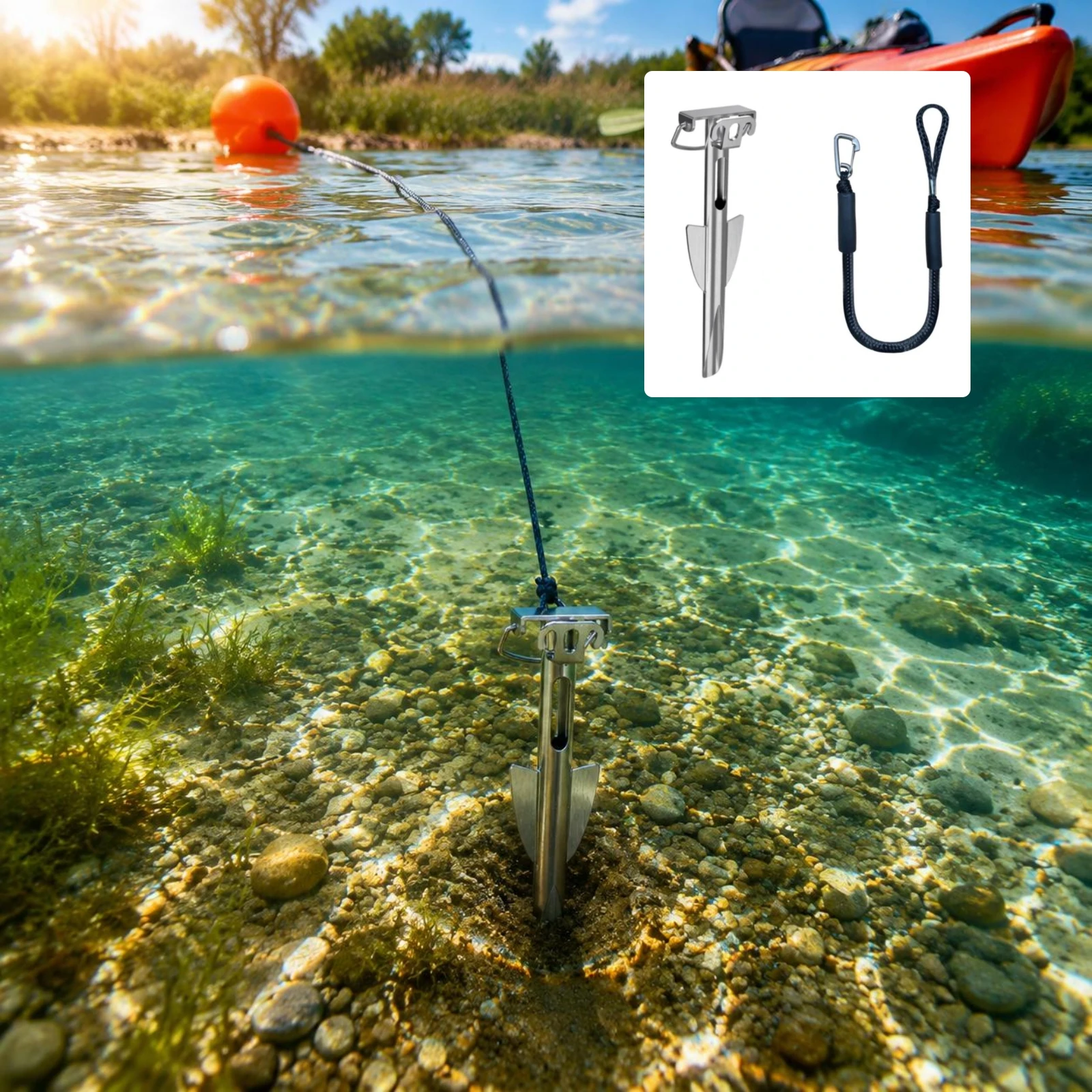 Lightweight Boat Sand Anchor Corrosion Resistant Stainless Steel Sand Anchor for Dock