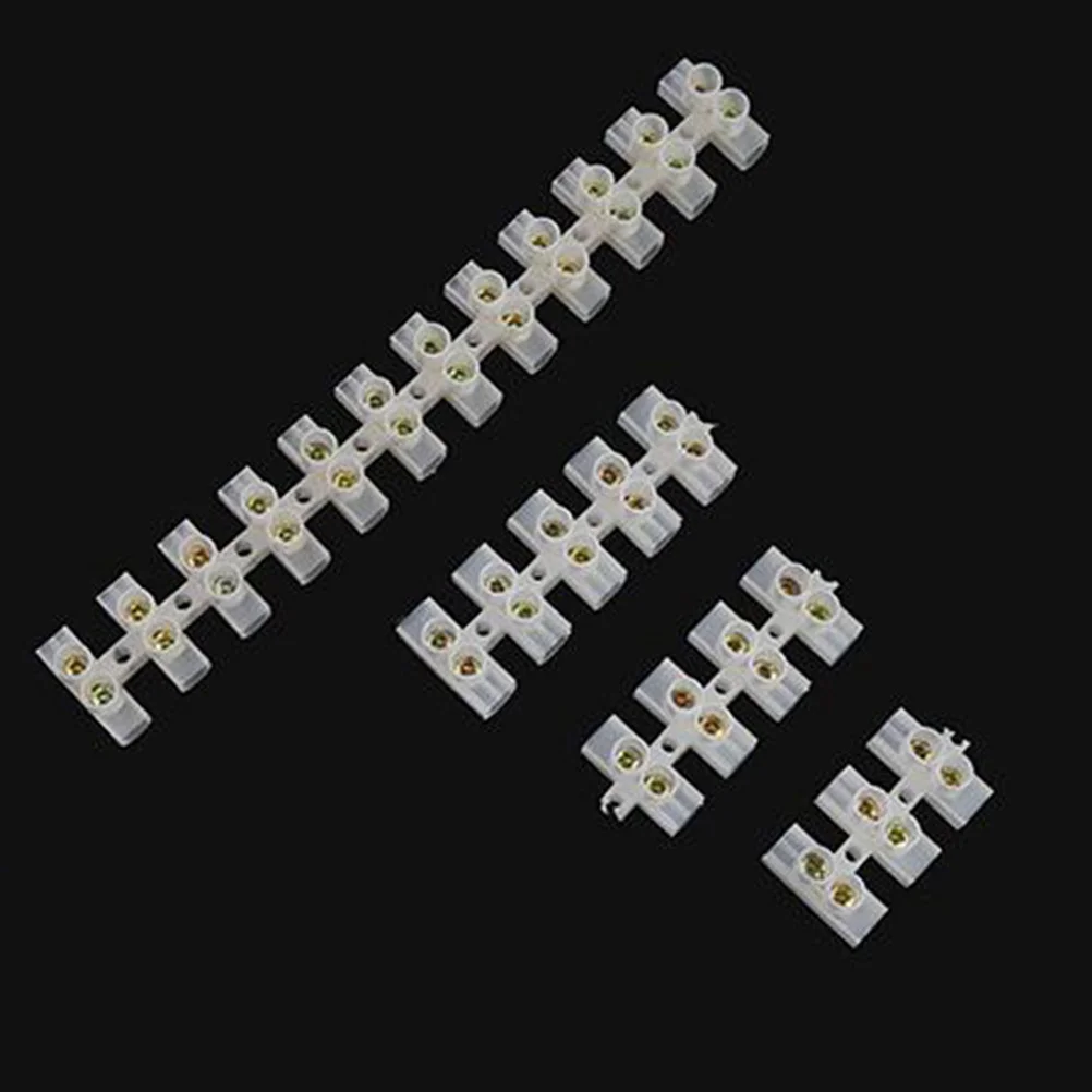 

10Pcs Terminal Strip 12 Position Two Row Screw Terminal Block 10A 300V Electrical Wire Connector Cable Connection Accessories