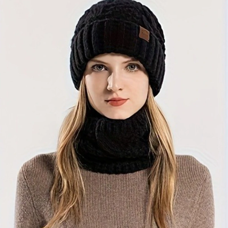 

Простая и элегантная теплая шапка и шарф для женщин — защита ушей, идеально подходит для катания на лыжах и повседневного активного отдыха, лыжная маска для ушей