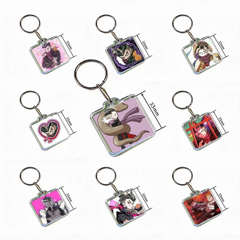 Danganronpa Gundham Tanaka Bulders Acrylic Keychain Handmade Hanging Clothes Backpack Decoration Accessories Gifts with Friends