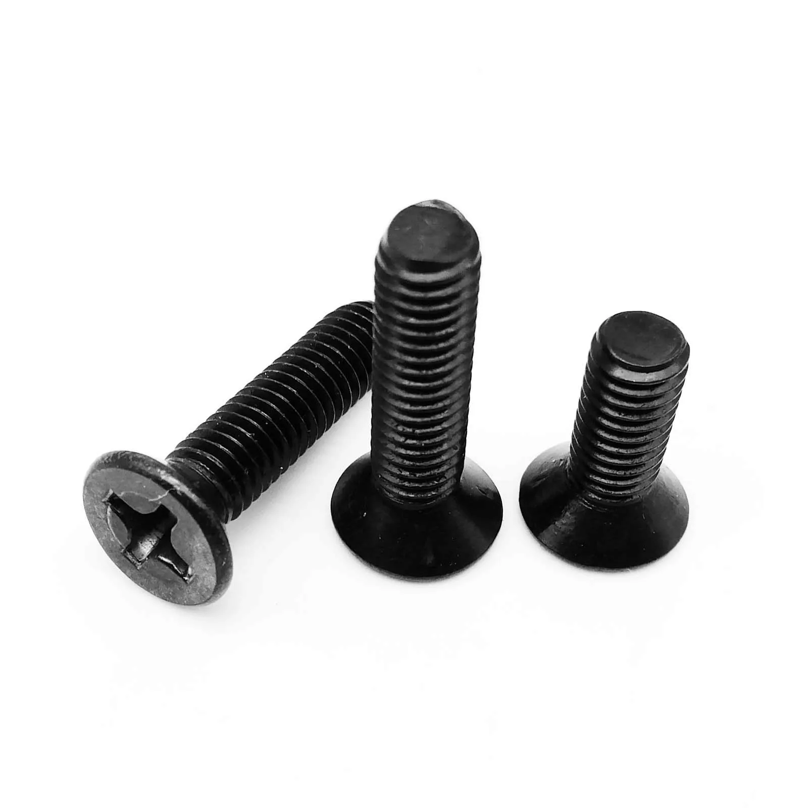 HZYUEGOU Hochwertige Schwarze A2 304 Edelstahl Kreuzschlitz-Phillips-Flachkopfschraube M1.6 M2 M2.5 M3 M4 M5 M6 M8 – Detail 4