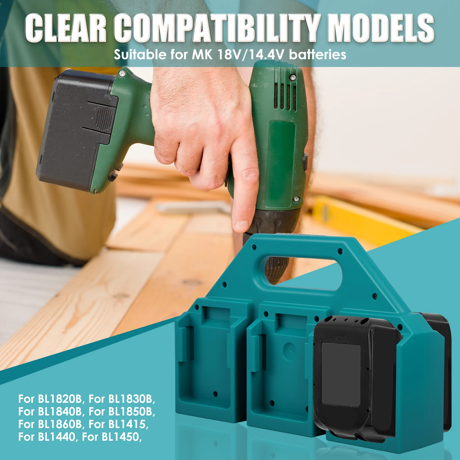 4/6 Slot Durable Battery Storage Case Compatible For Makita 14.4V/18V Lithium-Ion Tool Sturdy Design for for Makita Batteries