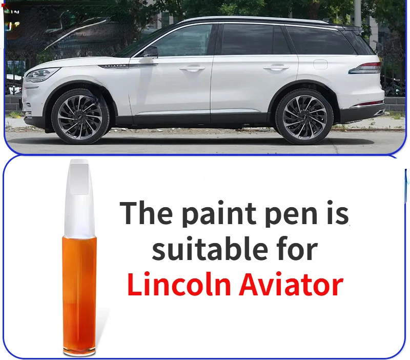 The paint pen is suitable for Lincoln Aviator Hanjin Black Touch-up Pen, Deep Blue Pearl White Auto Parts Original Paint Scratch