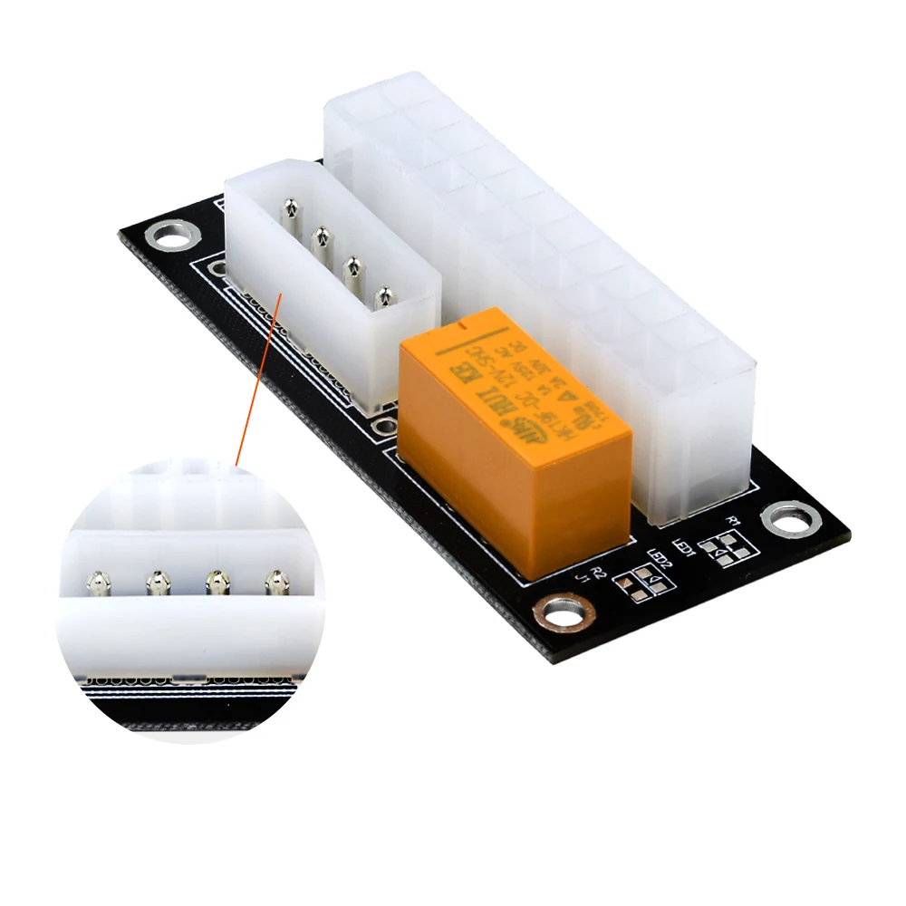 TISHRIC Dual NETZTEIL pc block synchronizer Netzteil Adapter Add2psu ATX 24Pin Zu 4pin Molex Synchron Riser Karte Bergbau BTC