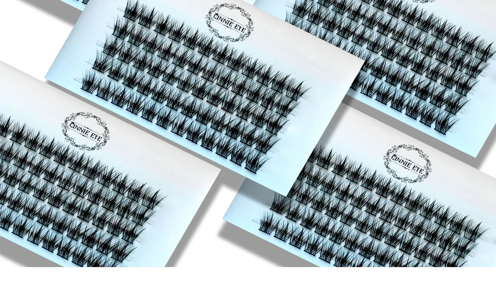 Neue Cluster Bundles DIY individuelle Wimpern verlängerung vorgefertigte Volumen Wimpern fächer 50d 6d 5d wispy falsche Wimpern Puppe Fuchs Auge – Detail 15