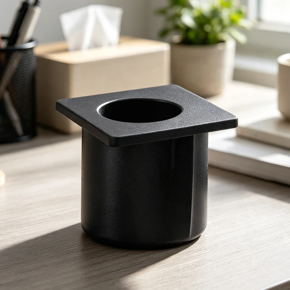 Flush Pocket Door Lockset Matte Black with Square Recessed Profile Claw and 35-50mm Door Compatibility Flush Pocket