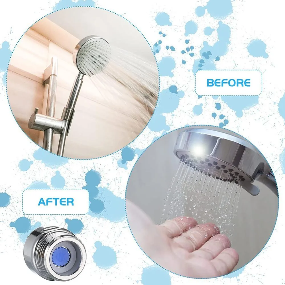 Plastic Shower Flow Limiter Universal Fit 1/2 Inch Thread Flow Control Valve Durable Colorful Water Saving Adapter