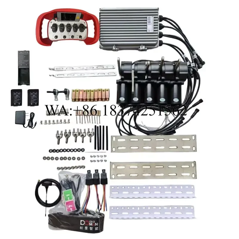 Wmwmnu Wireless Remote Control Crane Pilot Handle Lever 4 Joystick 12V 24V 433MHz Auto Manual Integrated 100m Range