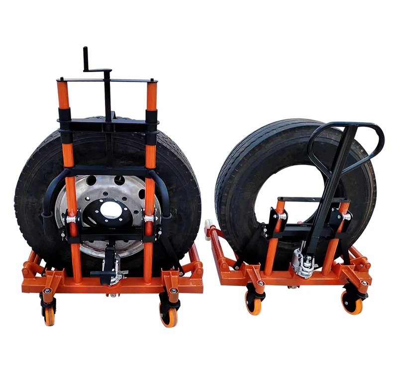 Heavy Duty Factory Price Tyre Forklift Truck Tire Dolly Hand Machine Easy Operate Truck Dual Wheel Dolly