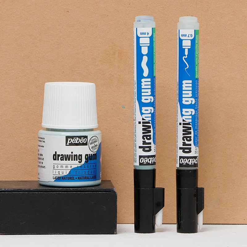 Imagem -04 - Pebeo Easy Peel Líquido de Máscara de Látex Líquido Goma de Desenho Seca Rapidamente para Tinta Aquarela Pintura Guache Artista Garrafa de 45ml