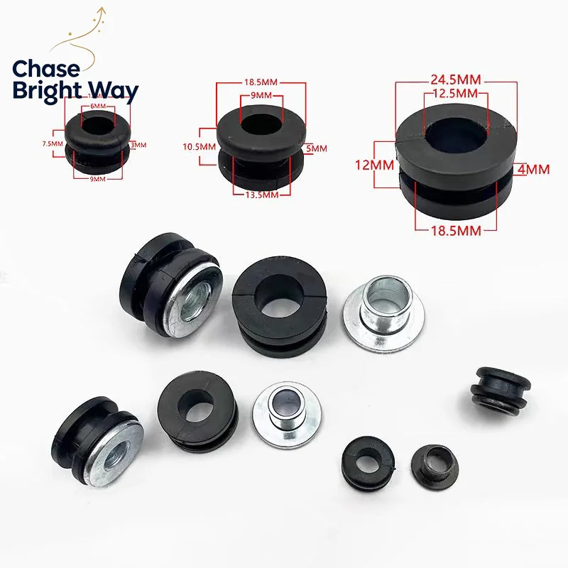 Motorcycle Rubber Grommets 5 Sets Bolt Kit Pressure Relief Cushion for Engine Mount Anti Vibration Workshop Installation