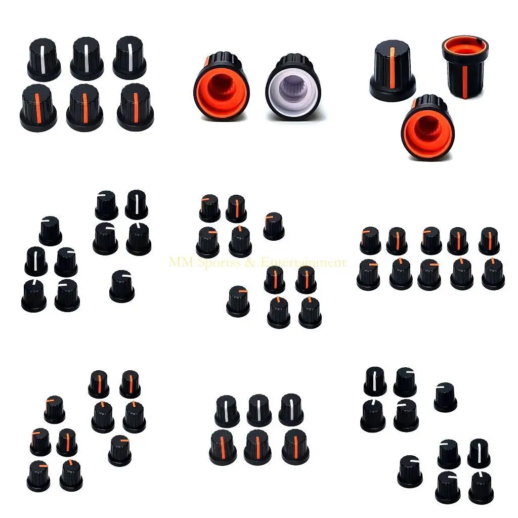 31be 10pcs potentiometer control control control control control control control knob 6mm amplifier amplifier knob من السهل