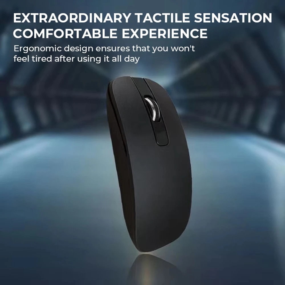 Ultra-thin 2.4G Wireless Keyboard Mouse Set with Keyboard Film Computer Office Gaming Silent Keyboard and Mouse（No Battery） view 2