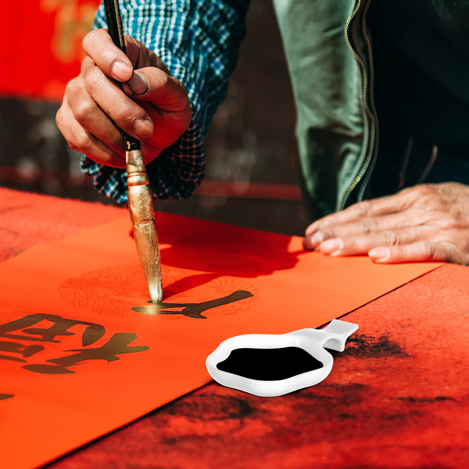 

20Pcs Water Butterfly Writing Brush Holder Pen Wash Plate Innovative Foldable Design Lightweight Organizer for Painting