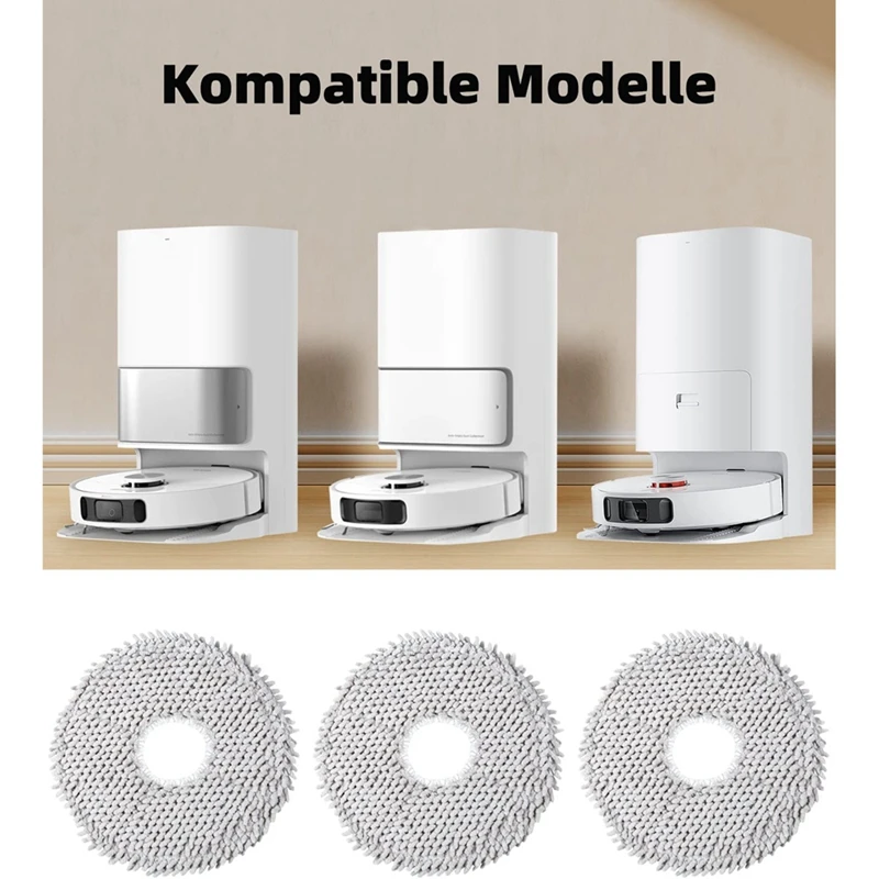 Für Dreame L10S Ultra/L10 Ultra X10+ Roboter-Staubsauger, Mikrofaser-Nassmopp-Pads, Packung mit 10/12 Tüchern, Ersatzteilen