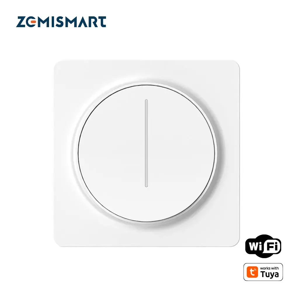 Zemismart WiFi EU Dimmer Switch Touch Switch Work with Tuya Alexa Google Enable Support Timer Brighter Control Home Automation