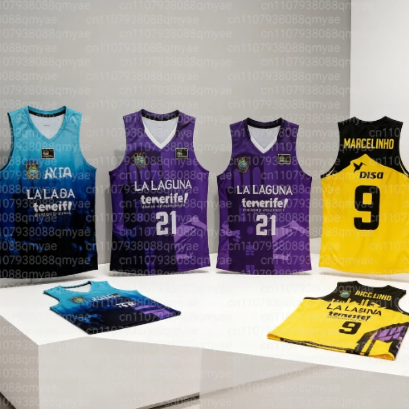 

Баскетбольная тренировочная майка для родителей и детей 2026 года, Испания, Тенерифе, Филадельфия, с 3D-печатью, быстросохнущая, дышащая