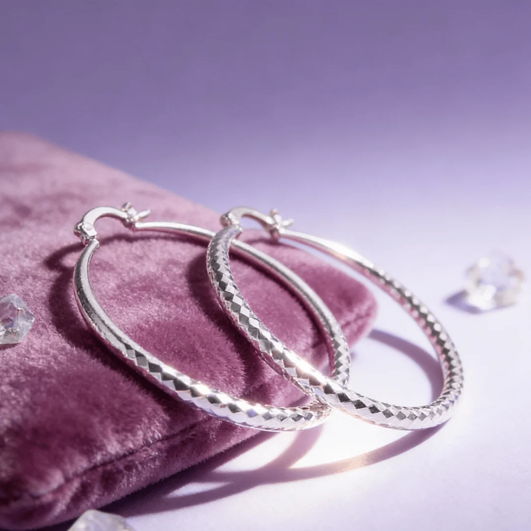 New charms fashion Jewelry 925 Sterling Silver Gorgeous 5CM Big circle hoop Earrings for Women Hip-hop accessories party gifts