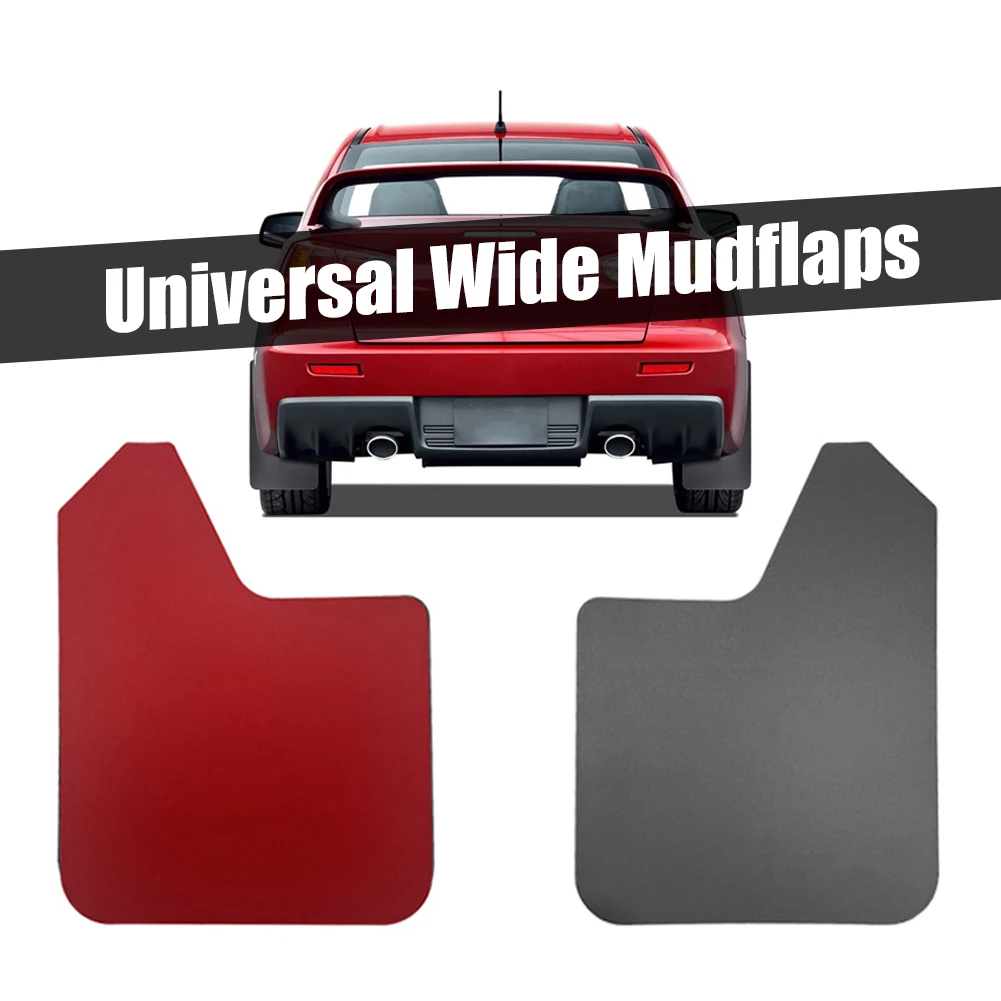 Universal Mud Flaps Rally Sport Armor Mud Flaps Black & Red PVC Mudguard Flares For Peugeot VW AUDI Ford Renault Car Van Pickup