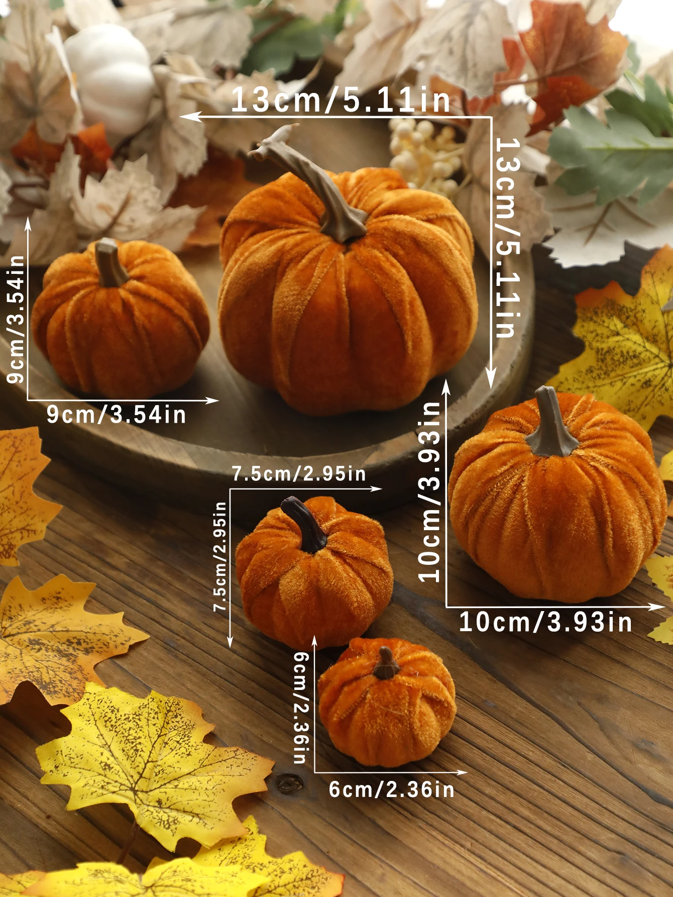 ديكور القرع المخملي الاصطناعي ، ديكور اليقطين البني للخريف ، عيد الهالوين ، عيد الشكر ، حصاد الخريف ، هدية ديكورات المنزل