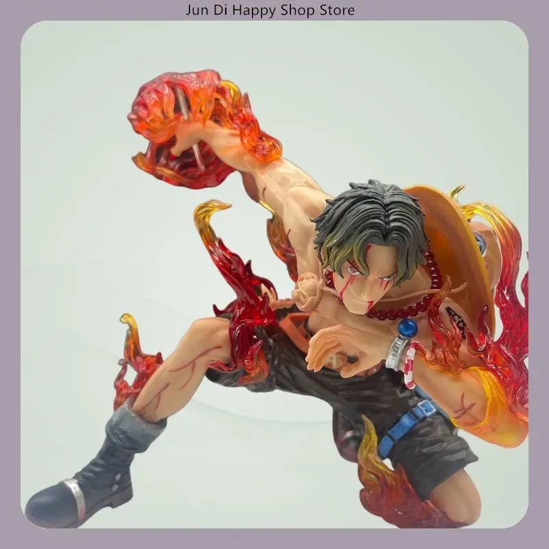 

19.5CM One Piece Portgas D. Ace Fire Fist Battle Pose Anime Figure Model Statue Collection Desktop Decoration Ornament Toy Gift
