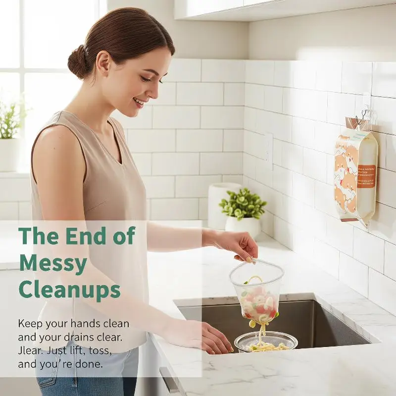 100 Pcs Disposable Kitchen Sink Filter Strainer Avoid Expensive Drain Unclogging Cost for Home Use