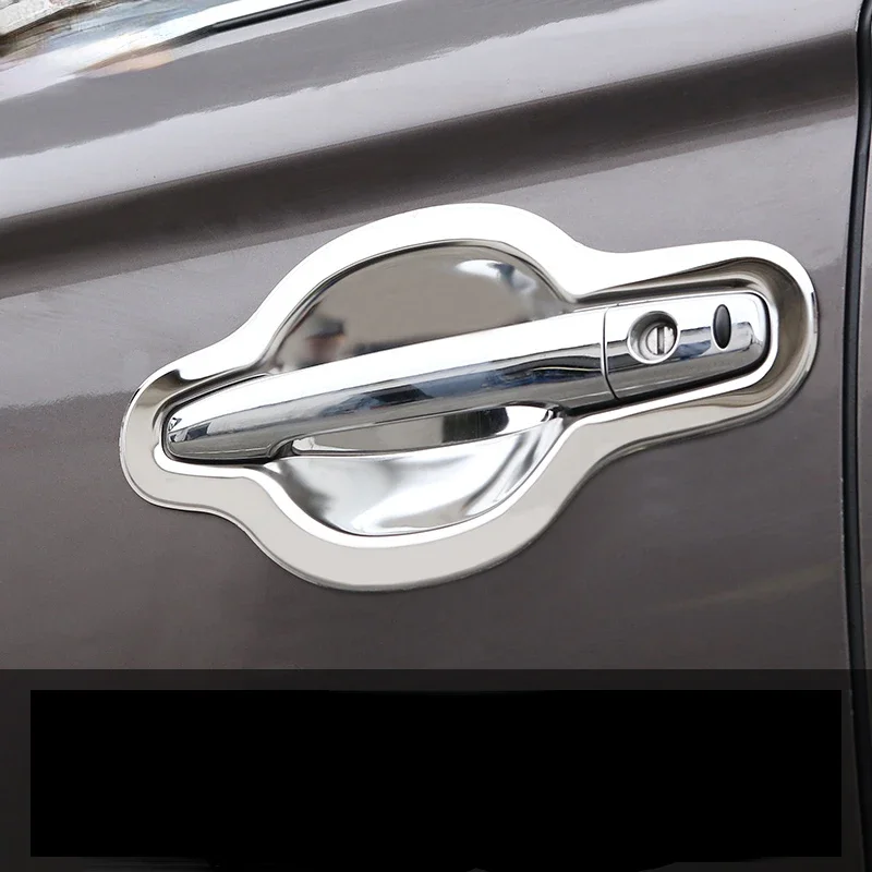 For Mitsubishi Outlander 2013-2019 Stainless Steel/ABS Chrome Car Outer Handle Cover Bowl Protection Covers Sticker