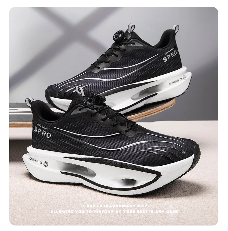 Herren-Sportschuhe, Laufschuhe mit Carbonplatte, Marathon-Sneaker für Herren, Rennschuhe, stoßdämpfende Sportschuhe für Damen. – Detail 31