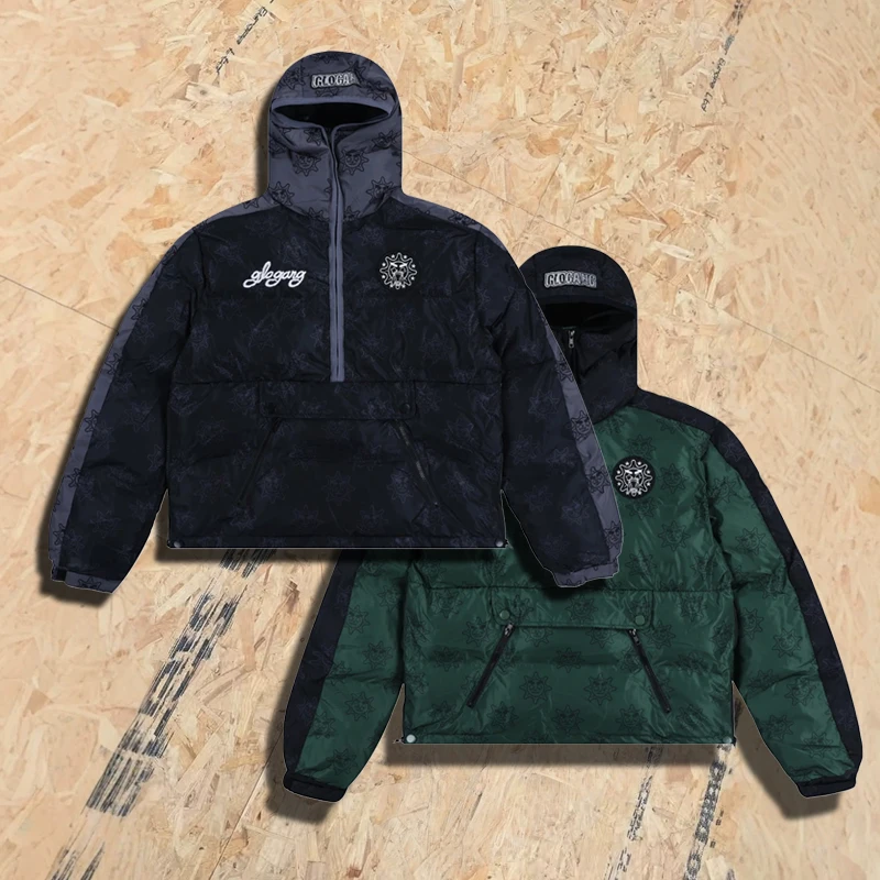 

Men's And Women's Autumn Winter Cotton Jacket Warm Windproof Zipper Personalized Pattern Unisex Outerwear