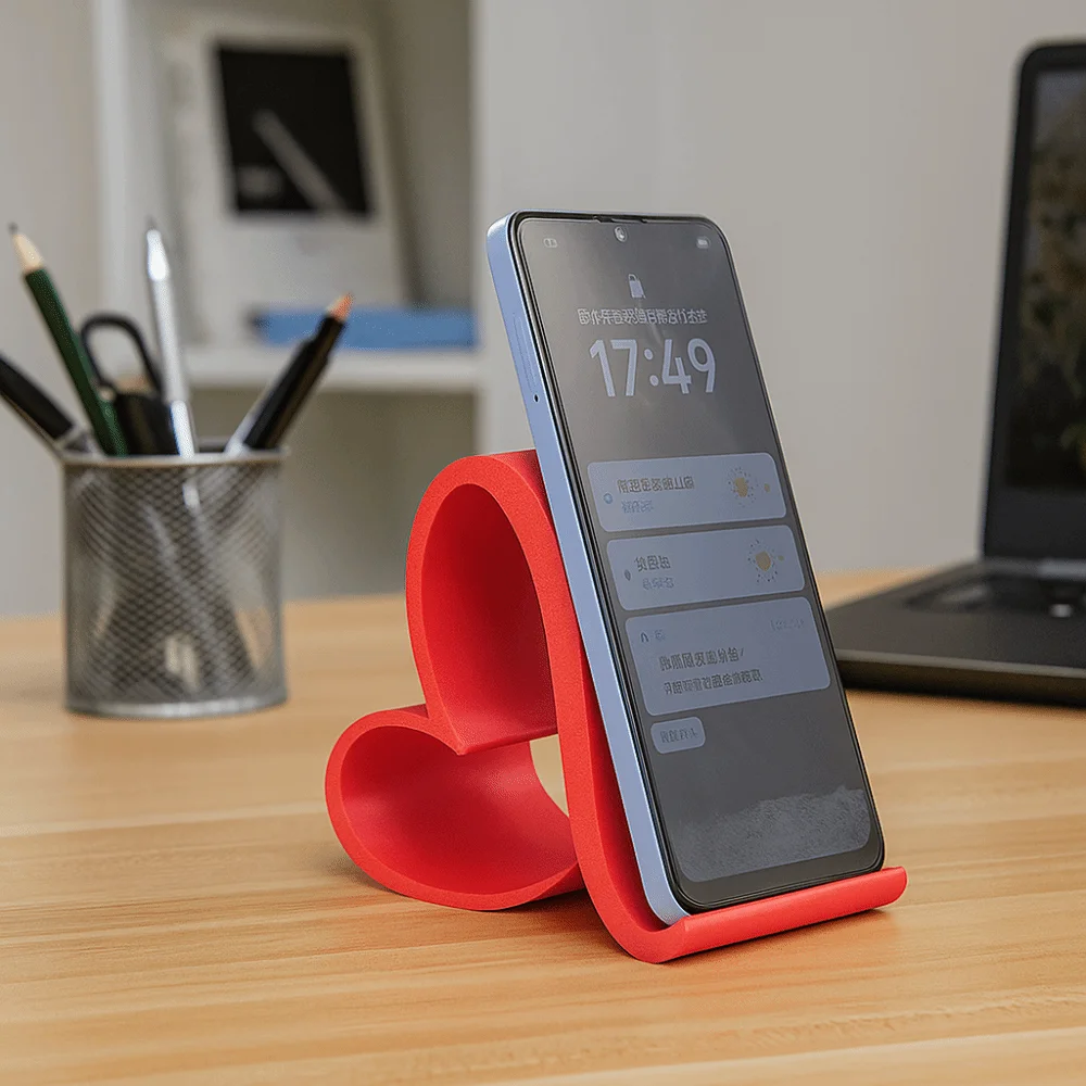 

PLA Heart Shaped Phone Stand Aesthetic Multi-functional Love Mobile Phone Holder Statue DIY Crafts Girl Desk Lazy Bracket