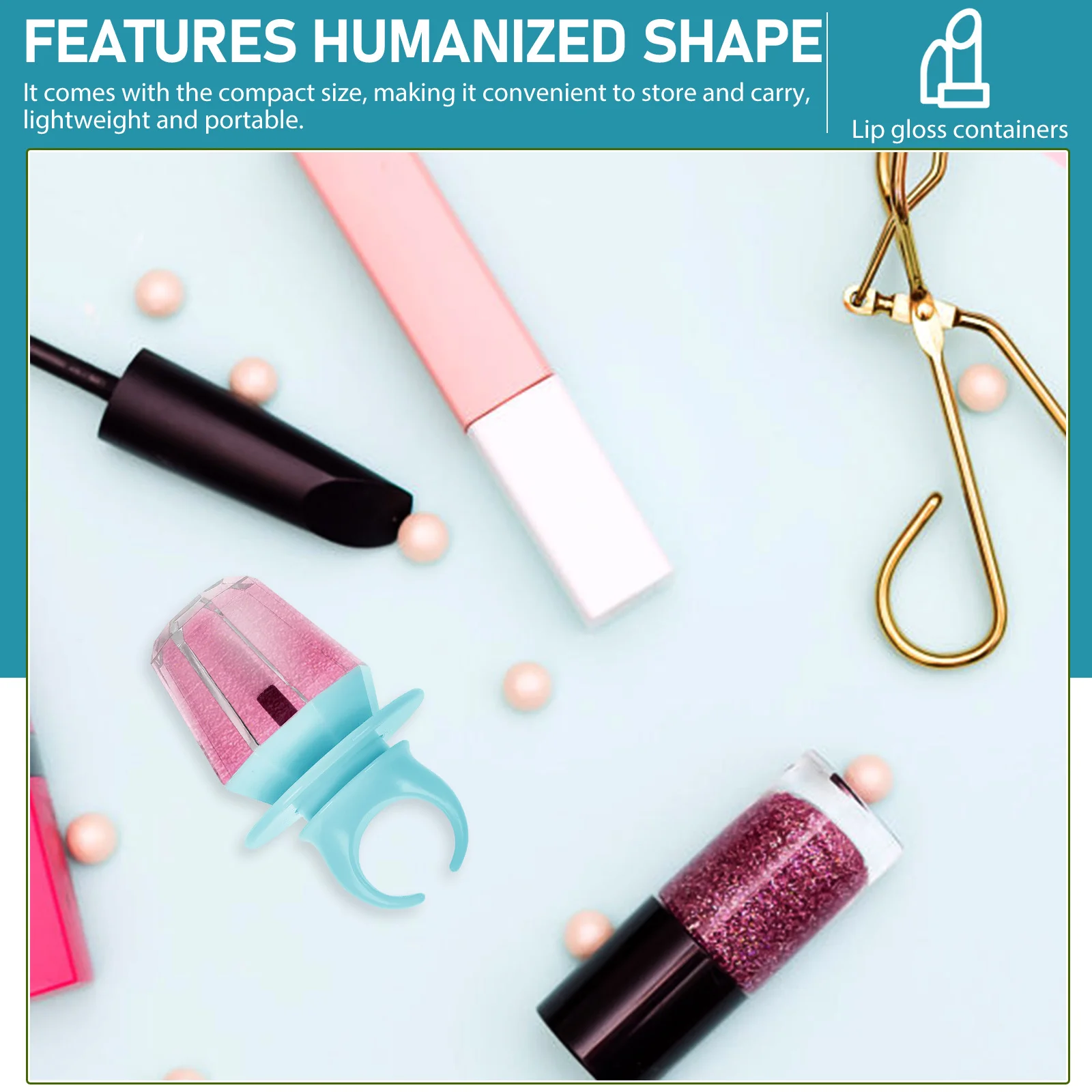 

12Pcs Lip Gloss Tubes Humanized Shape DIY Empty Lip Balm Containers Portable Lightweight Lipstick Holder for Women