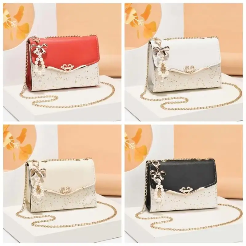 Koreanische Version Damen-Umhängetasche mit Pailletten und Kettenriemen, Handytasche – Detail 8