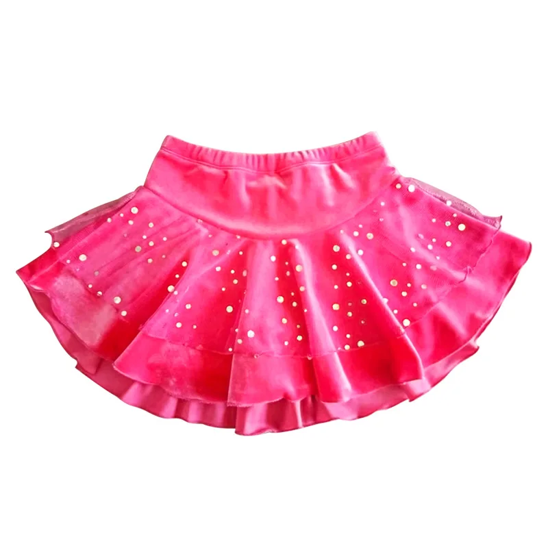 

Ice Dance Clear Shadow Skating Skirt Anti fall Children's Performance Land Roller Skating Girls' Hip Protection Skirt