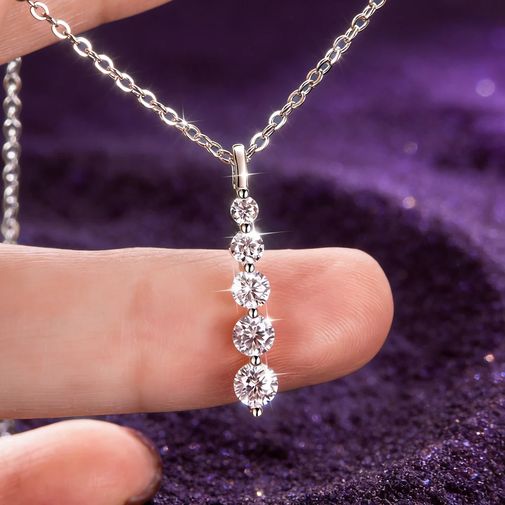 Thumbnail 2 - #17 Trending Moissanite Pendant Necklaces Right Now