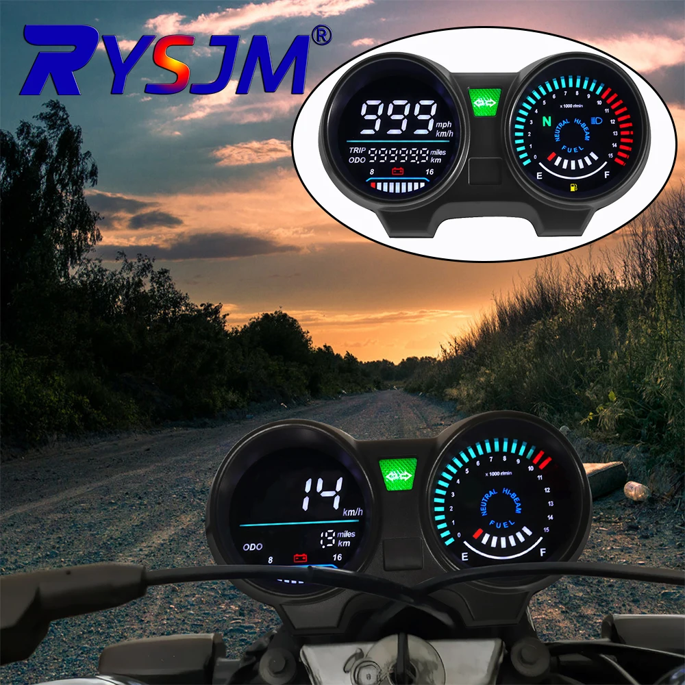 

Мотоциклетный прибор, спидометр, цифровая приборная панель, тахометр, одометр, напряжение топлива, 0 ~ 15000 об/мин для TITAN для 150 Honda