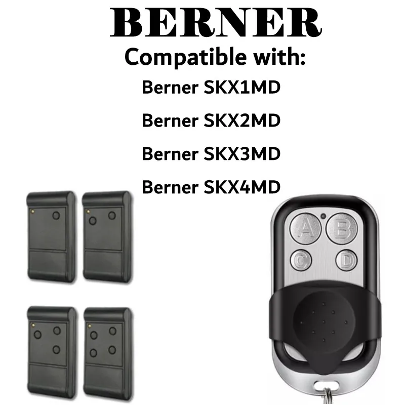 433MHz  garage door remote control For BERNER SKX1MD,2MD,3MD,4MD remote control 433,92MHz fixed code
